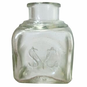 Antique Clear Glass Sanford Manufacturing Company Ink Bottle